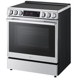 LG LSEL6335XE 30 in. 6.3 cu. ft. Smart Air-Fry True European Convection Electric Range with Radiant Burners PrintProof Stainless Steel