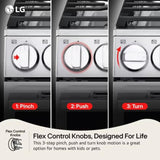 LG LSEL6335ZE 30 in. 6.3 cu.ft. Smart Air-Fry True European Convection Slide-In Electric Range with Radiant Burners - Black Stainless Steel