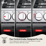 LG LSGL5833Z 30 in. 5.8 cu. ft. Smart Air-Fry Standard Convection Slide-In Gas Range with 5 Sealed Burners & Griddle - Black Stainless Steel