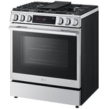 LG LSGL6335X 30 in. 6.3 cu. ft. Smart Air Fry True European Convection Slide-In Gas Range with 5 Sealed Burners & Griddle - PrintProof Stainless Steel