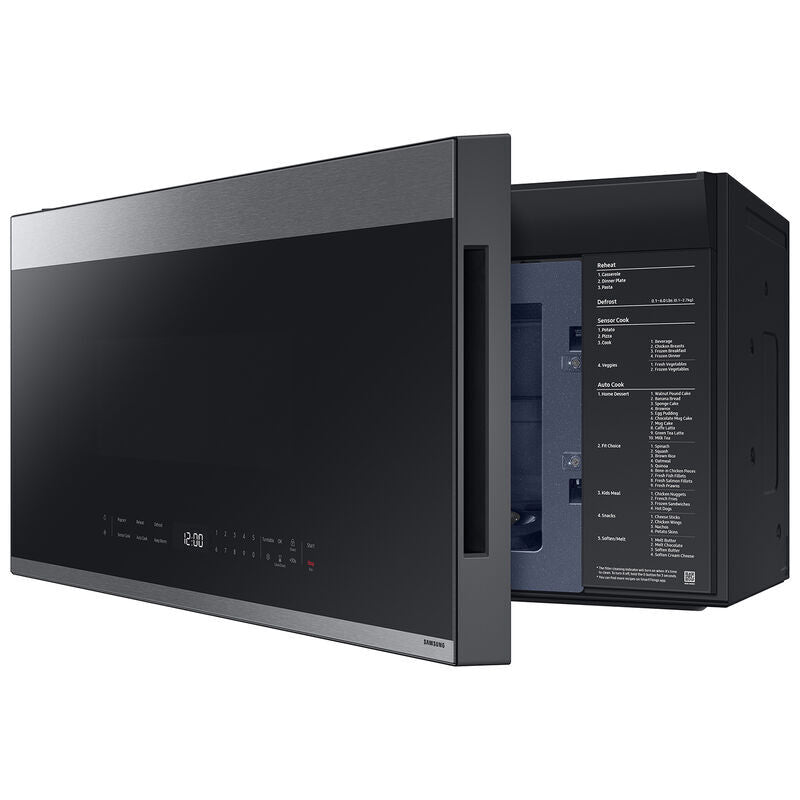 Samsung ME21DG6500SR Bespoke 30 in. 2.1 cu. ft. 1000W Smart Over-the-Range Microwave with 400 CFM & Sensor Cooking - Stainless Steel