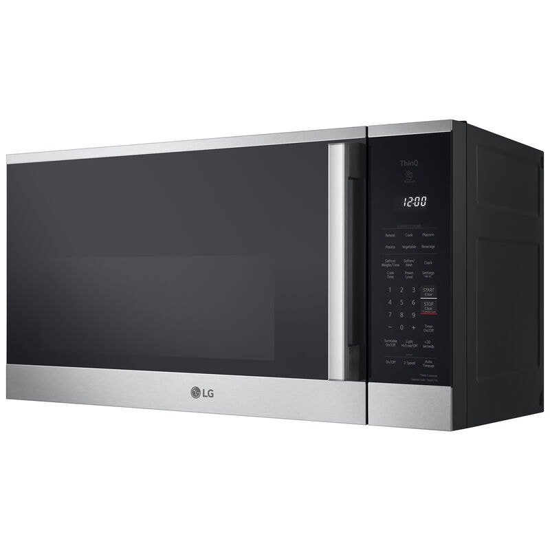 LG MVEM1825X 30 in. 1.8 cu. ft. 1000W Smart Over-the-Range Microwave with 300 CFM & Sensor Cooking - PrintProof Stainless Steel