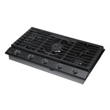 Samsung NA36N6555TG 36 in. 5-Burner Smart Natural Gas Cooktop with Griddle, Simmer Burner & Power Burner - Black Stainless