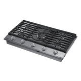 Samsung NA36N6555TS 36 in. 5-Burner Smart Natural Gas Cooktop with Griddle, Simmer Burner & Power Burner - Stainless Steel