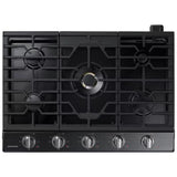 Samsung NA36N7755TG 36 in. 5-Burner Smart Natural Gas Cooktop with Griddle, Simmer Burner & Power Burner - Black Stainless