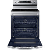 Samsung 30 in. 6.3 cu. ft. Smart Air Fry Standard Convection Double Oven Electric Range with Radiant Burners & Griddle - Stainless Steel