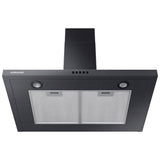 Samsung NK30R5000WG 30 in. Convertible Chimney Style Range Hood with 390 CFM, 3 Fan Speeds & 2 LED Lights - Fingerprint resistant Black Stainless