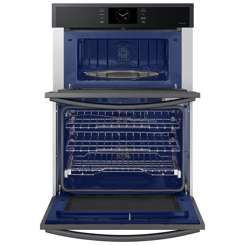 Samsung NQ70CG600DMT 30 in. 7 cu. ft. Smart Speed/ Steam Electric Microwave/Wall Oven Combo with Dual Convection & Sensor Cooking - Matte Black