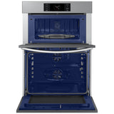 Samsung NQ70CG700DSR Bespoke 30 in. 7 cu. ft. Smart Speed/ Steam Electric Microwave/Wall Oven Combo with Dual Convection & Sensor Cooking - Stainless Steel