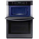 Samsung NQ70T5511DG 30 in. 7 cu. ft. Smart Electric Microwave/Wall Oven Combo with Sensor Cooking - Black Stainless
