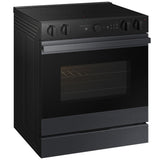 Samsung NSE6DG8502MT Bespoke 30 in. 6.3 cu. ft. Smart Air Fry True European Convection Slide-In Electric Range with Smoothtop Burners - Matte Black Steel