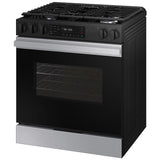 Samsung NSG6DG8100SR Bespoke 30 in. 6 cu. ft. Smart Slide-In Gas Range with 5 Sealed Burners - Stainless Steel