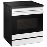 Samsung NSI6DB930012 Bespoke 30 in. 6.3 cu. ft. Smart Air Fry Standard Convection Slide-In Electric Range with 4 Induction Burners - White Glass