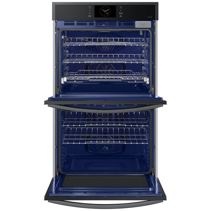 Samsung NV51CG600DMT 30 in. 10.2 cu. ft. Smart Top Control SteamElectric Double Wall Oven with Dual Convection - Matte Black