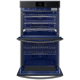Samsung NV51CG600DMT 30 in. 10.2 cu. ft. Smart Top Control SteamElectric Double Wall Oven with Dual Convection - Matte Black