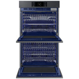 Samsung NV51CG700DMT Bespoke 30 in. 10.2 cu. ft. Smart Top Control SteamElectric Double Wall Oven with Dual Convection - Matte Black