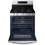 Samsung 30 in. 6 cu. ft. Smart Air Fry Standard Convection Gas Range with 5 Sealed Burners & Griddle - Stainless Steel