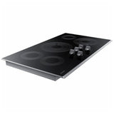 Samsung NZ36K6430RS 36 in. 5-Burner Smart Electric Cooktop with Simmer Burner & Power Burner - Stainless Steel
