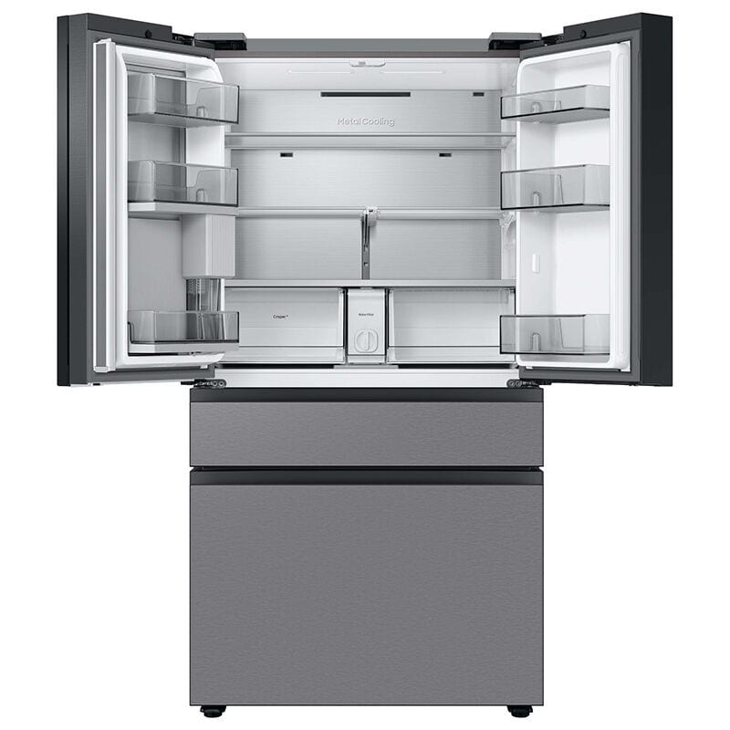 Samsung RF23BB8600QL Bespoke 36 in. 22.8 cu. ft. Smart Counter Depth 4-Door French Door Refrigerator with Internal Water Dispenser - Stainless Steel