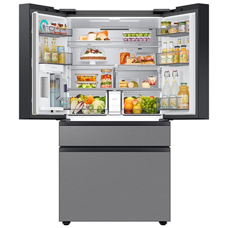 Samsung RF70F23DER Bespoke 36 in. 22.9 cu. ft. Smart Counter Depth 4-Door French Door Refrigerator with Internal Water Autofill Pitcher & Beverage Center - Fingerprint Resistant Stainless Steel