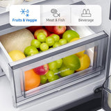 Samsung RM80F22WEW Bespoke 36 in. 22.8 cu. ft. Smart Counter Depth 4-Door French Door Refrigerator with Internal Water Autofill Pitcher - White Glass