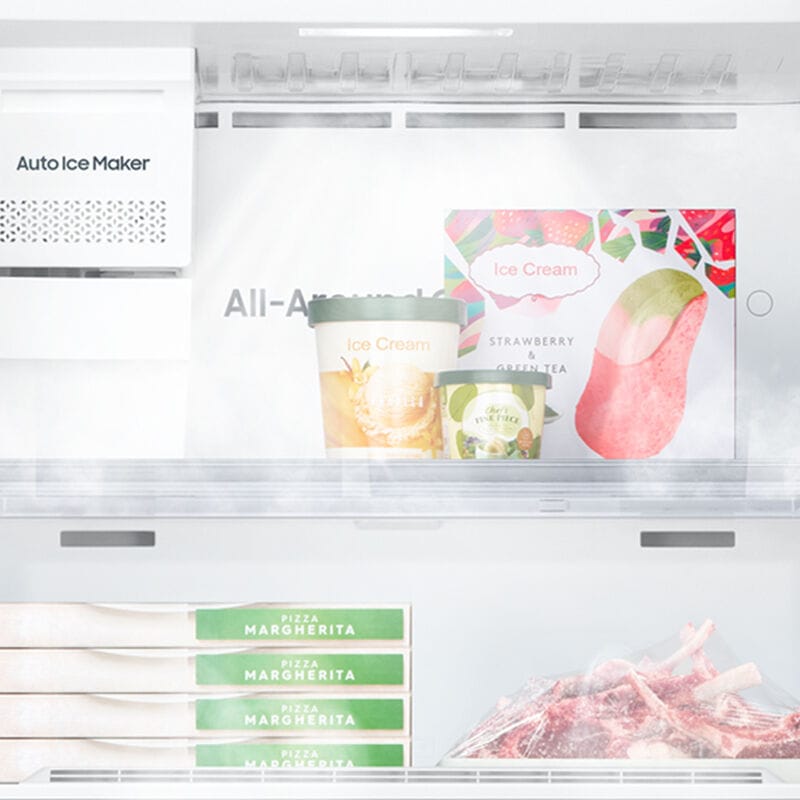 Samsung RT70F18LASR 28 in. 17.5 cu. ft. Smart Garage-Ready Top Freezer Refrigerator with Ice Maker - Fingerprint Resistant Stainless Steel