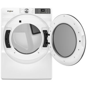 Whirlpool 27 in. 7.4 cu. ft. Smart Stackable Electric Dryer with Sensor Dry & Sanitize Cycle - White