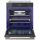 LG WSED3067M 24 in. 3 cu. ft. Smart Steam Electric Single Wall Oven with True European Convection - Matte Black