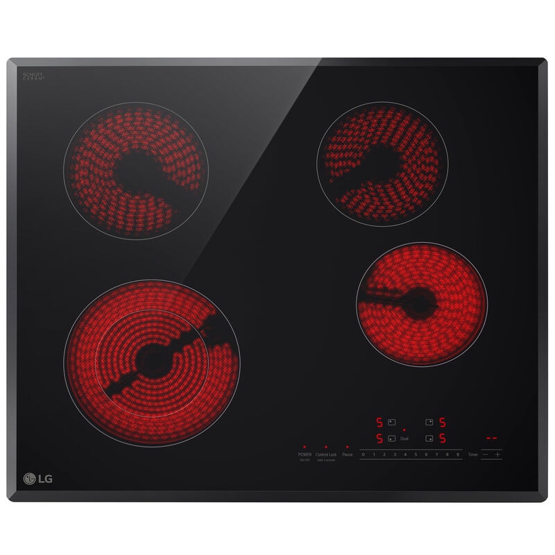 LG CBED2415B 24 in. 4-Burner Electric Cooktop - Black