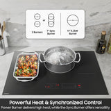 Samsung CC70F30S2D 30 in. 4-Burner Smart Induction Cooktop with Simmer Burner & Power Burner - Black