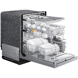 Samsung DW80BB707012 Bespoke 24 in. Top Control Smart Dishwasher with 42 dBa Sound Level, 3rd-Rack, Smart Dry & Pocket - White Glass