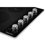 KitchenAid KCES550HSS 30" Electric Cooktop 5 Element Glass Surface in Stainless Steel