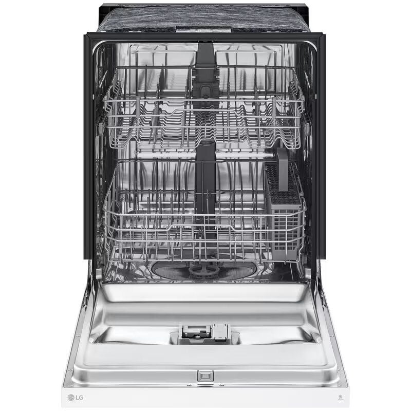 LG LDFC2423W 24 in. Built-In Dishwasher with Front Control, 52 dBA Sound Level, 15 Place Settings & 5 Wash Cycles - White