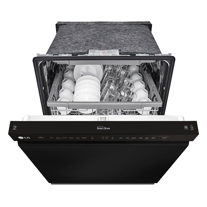 LG LDFN4542B 24 in. Front Control Dishwasher with 48 dBa Sound Level, 3rd-Rack, Dynamic Dry & Pocket - Black