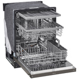 LG LDFN4542D 24 in. Front Control Dishwasher with 48 dBa Sound Level, 3-rd-Rack, Dynamic Dry & Pocket - Black Stainless