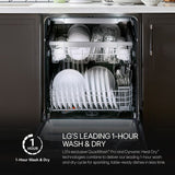LG LDTH5554D 24 in. Top Control Smart Dishwasher with 46 dBa Sound Level & 3rd-Rack - PrintProof Black Stainless Steel