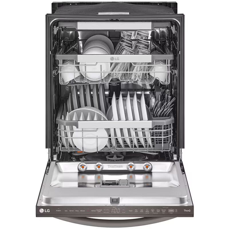 LG LDTH7972D 24 in. Top Control Smart Dishwasher with 42 dBa Sound Level & 3rd-Rack - Black Stainless
