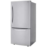 LG LRDCS2603S 33 in. 25.5 cu. ft. Bottom Freezer Refrigerator with Ice Maker - PrintProof Stainless Steel