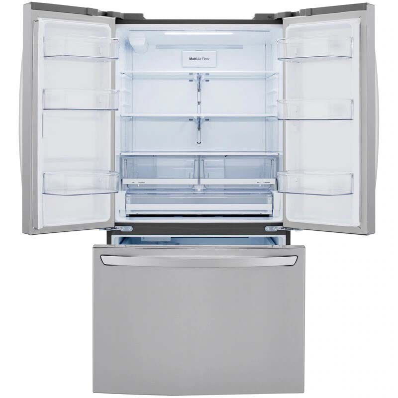LG LRFCS29D6S 36 in. 28.7 cu. ft. Smart French Door Refrigerator with Ice Maker - Stainless Steel