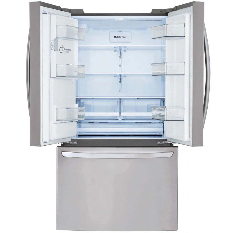 LG LRFS28XBS 36 in. 27.7 cu. ft. Smart French Door Refrigerator with Ice & Water Dispenser - PrintProof Stainless Steel
