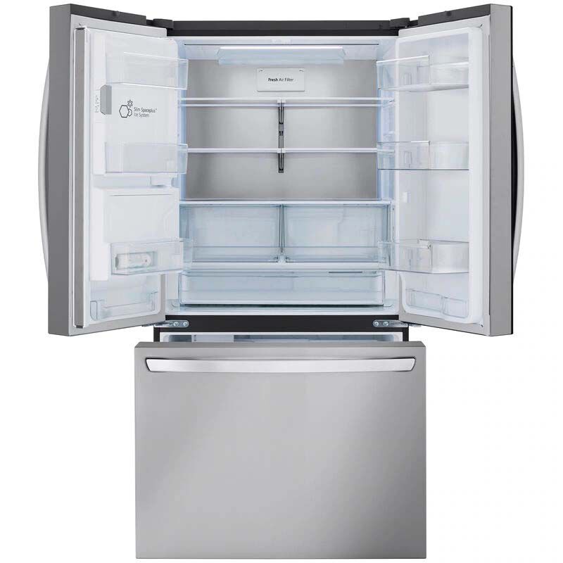 LG LRFXS3106S 36 in. 30.7 cu. ft. Smart French Door Refrigerator with Ice & Water Dispenser - PrintProof Stainless Steel