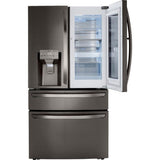 LG LRMVC2306D InstaView 36 in. 22.5 cu. ft. Smart Counter Depth 4-Door French Door Refrigerator with Ice & Water Dispenser - PrintProof Black Stainless Steel