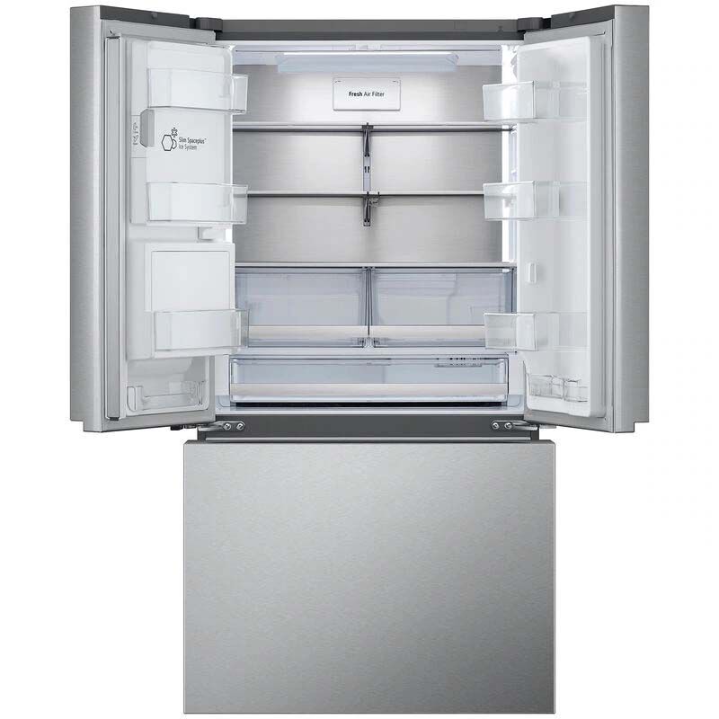 LG LRYXC2606S 36 in. 25.5 cu. ft. Smart Counter Depth French Door Refrigerator with External Ice & Water Dispenser, 4 types of Ice and Pocket Doors - PrintProof Stainless Steel