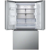 LG LRYXC2606S 36 in. 25.5 cu. ft. Smart Counter Depth French Door Refrigerator with External Ice & Water Dispenser, 4 types of Ice and Pocket Doors - PrintProof Stainless Steel