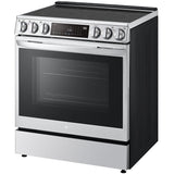 LG LSEL6335FE InstaView 30 in. 6.3 cu. ft. Smart Air Fry True European Convection Slide-In Electric Range with Radiant Burners - PrintProof Stainless Steel
