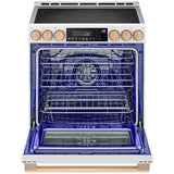 LG LSES6338N Studio 30 in. 6.3 cu. ft. Smart Air Fry True European Convection Slide-In Electric Range with Radiant Burners - Essence White