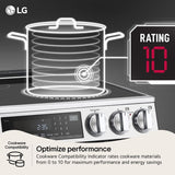 LG LSIL6334XE 30 in. 6.3 cu. ft. Smart Air-Fry True European Convection Slide-In Electric Range with 4 Induction Burners - PrintProof Stainless Steel