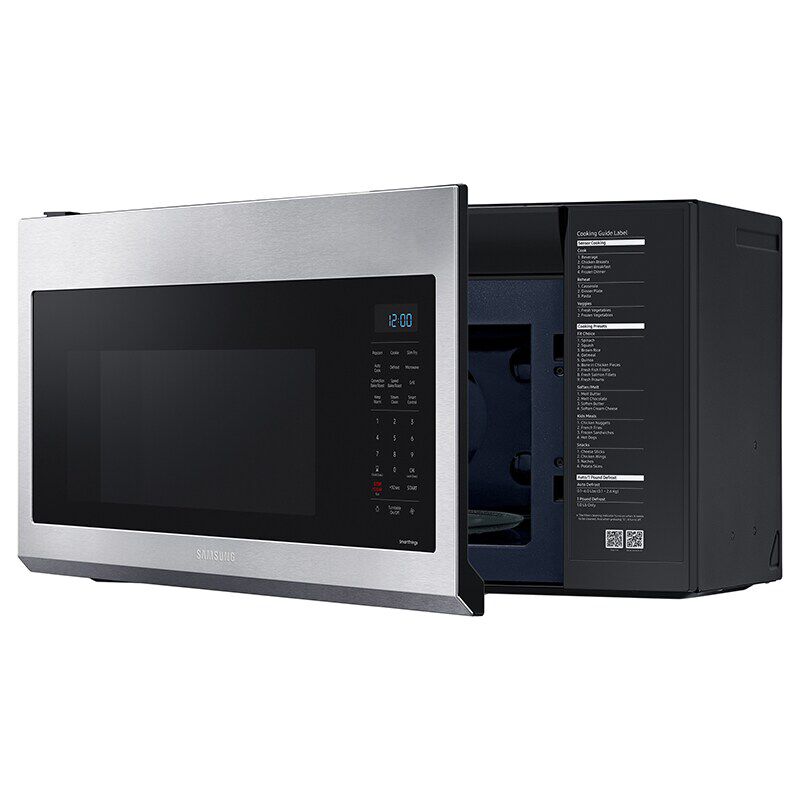 Samsung MC17T8000CS 30 in. 1.7 cu. ft. 950W Smart Over-the-Range Microwave with 300 CFM & Convection Cooking - Stainless Steel