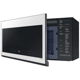 Samsung ME21DB630012 Bespoke 30 in. 2.1 cu. ft. 1000W Smart Over-the-Range Microwave with 400 CFM & Sensor Cooking - White Glass