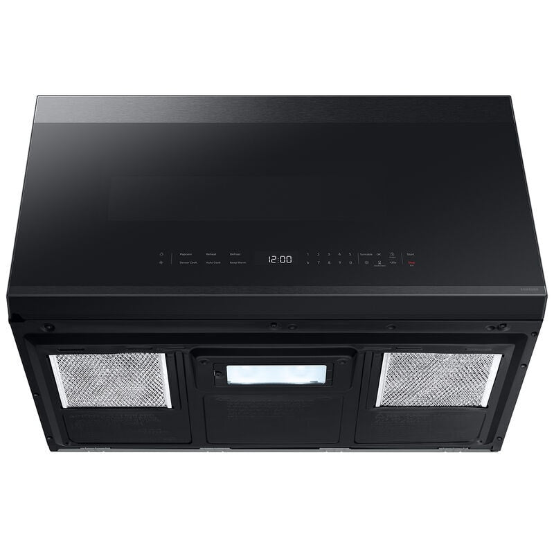 Samsung ME21DG6500MT Bespoke 30 in. 2.1 cu. ft. 1000W Smart Over-the-Range Microwave with 400 CFM & Sensor Cooking - Matte Black Steel